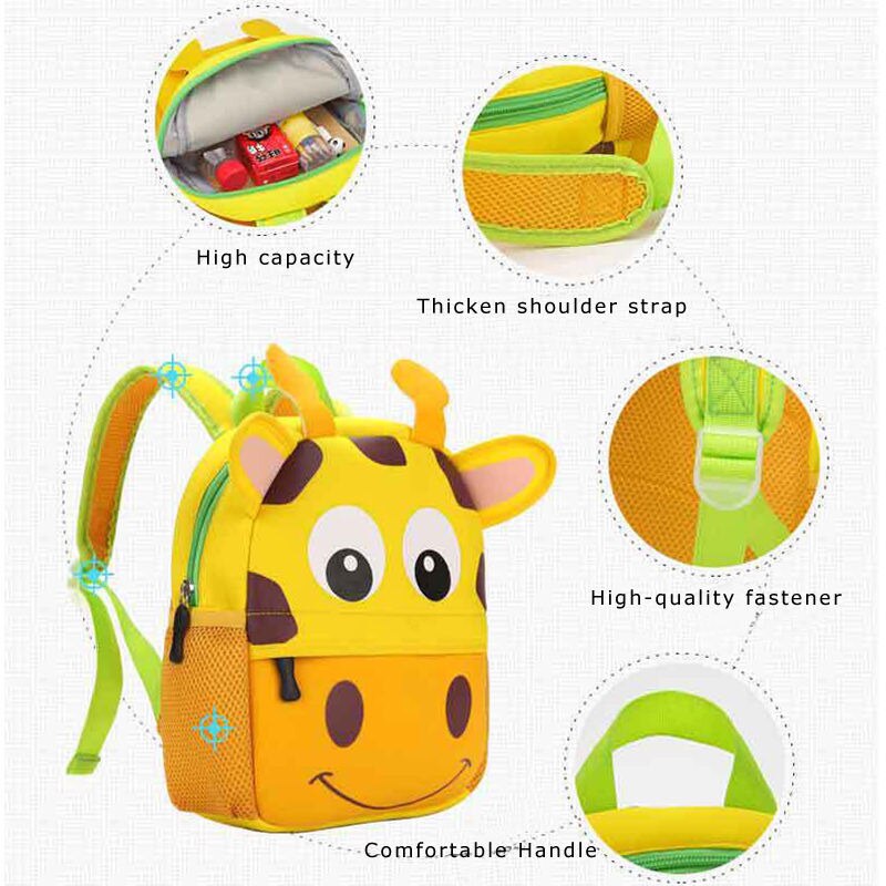 3D Cartoon Animal Shaped Backpack for Kids