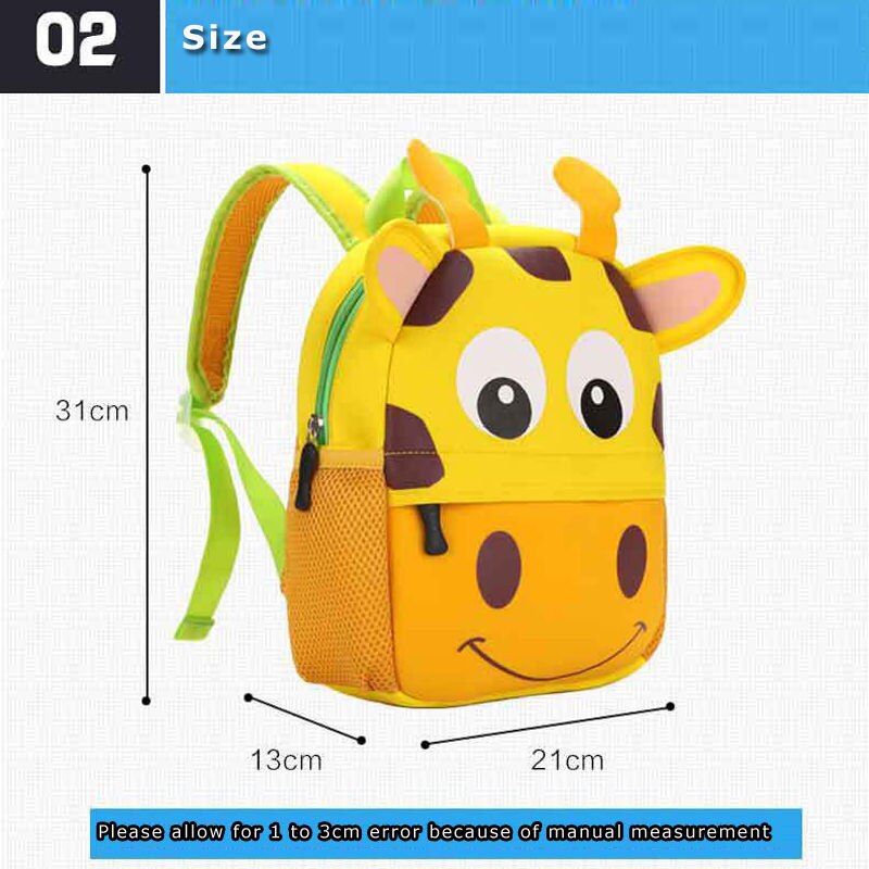 3D Cartoon Animal Shaped Backpack for Kids