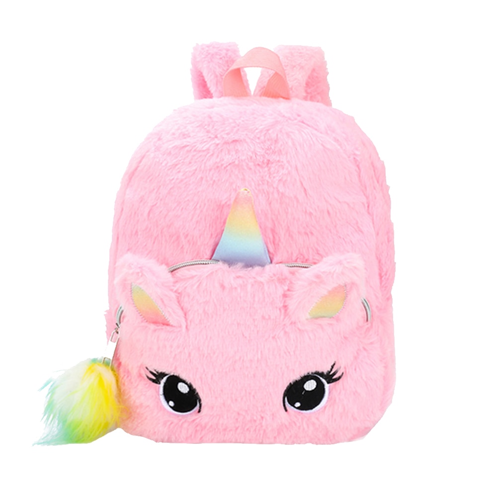 Girl's Plush Unicorn Backpack