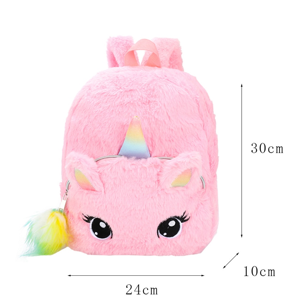 Girl's Plush Unicorn Backpack
