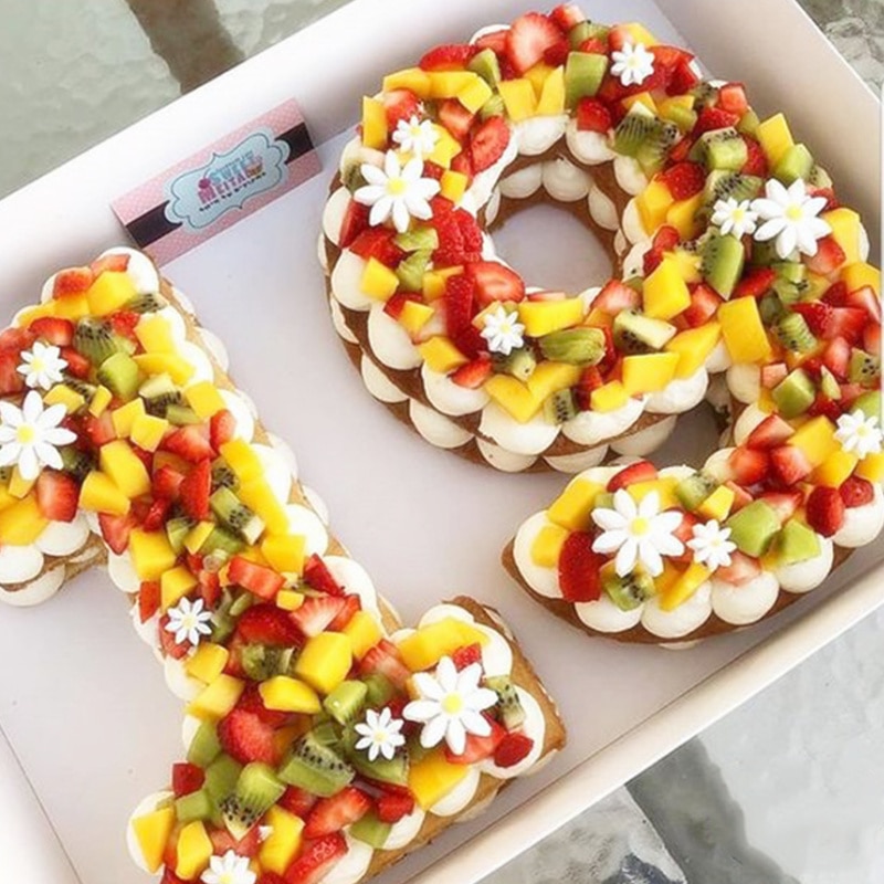 Large Silicone Number Shaped Baking Molds