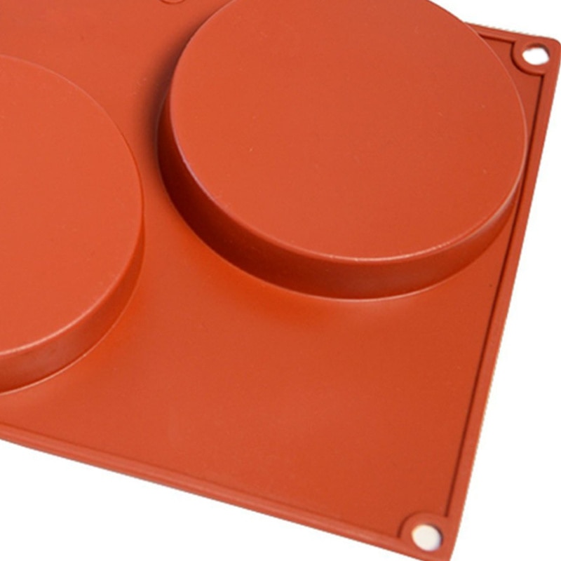 Large Round Silicone Baking Mold with 3 Cavities