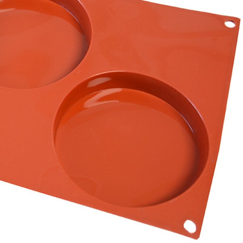 Large Round Silicone Baking Mold with 3 Cavities