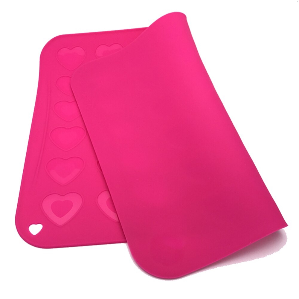 42 Hearts Shaped Pink Food Grade Silicone Macaron Mold