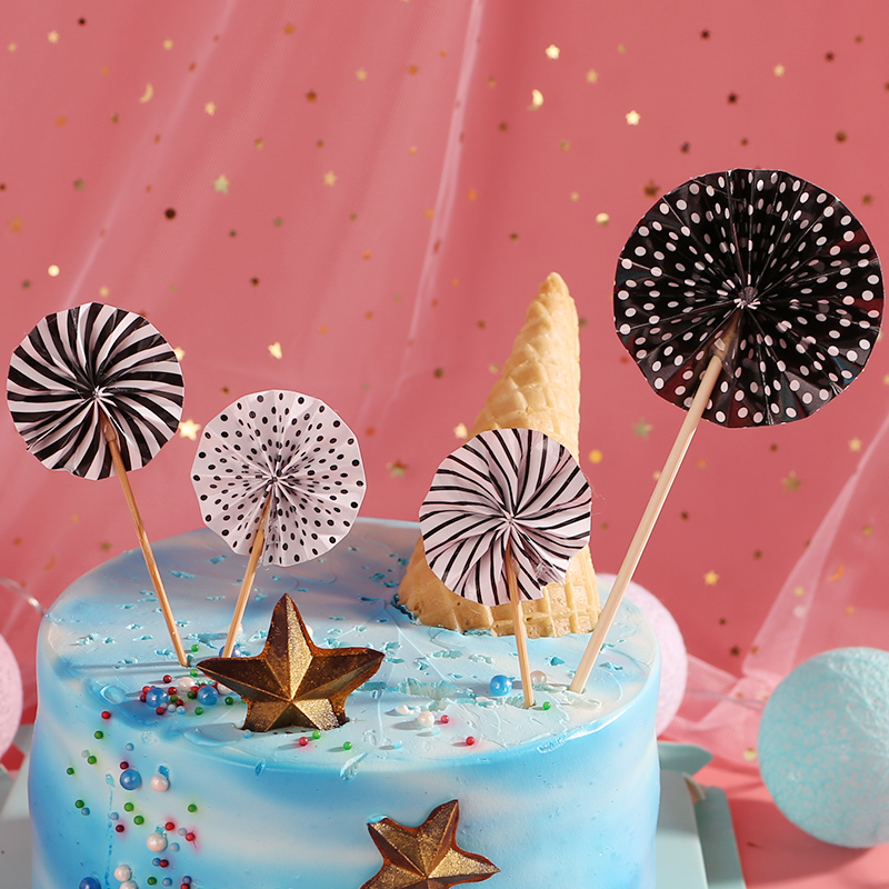 Mini Paper Fans for Cakes