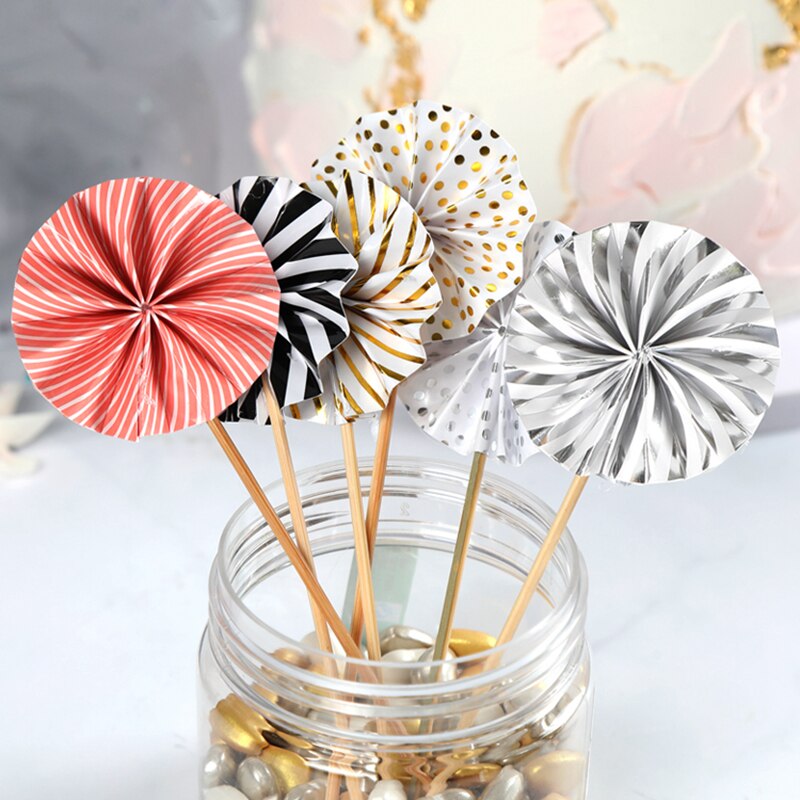 Mini Paper Fans for Cakes