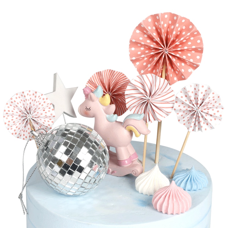Mini Paper Fans for Cakes