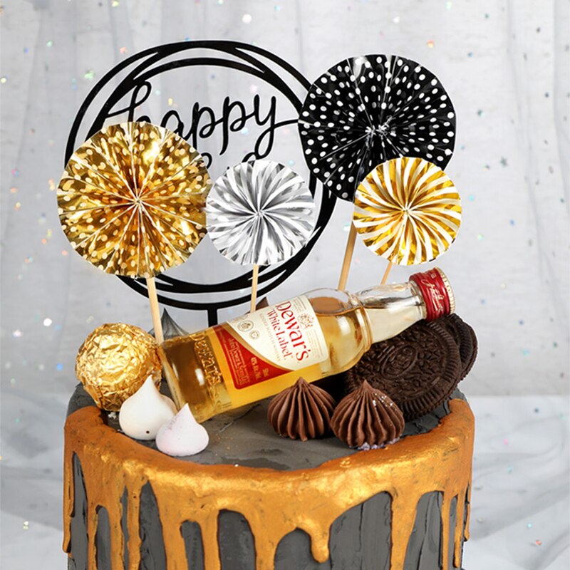 Mini Paper Fans for Cakes