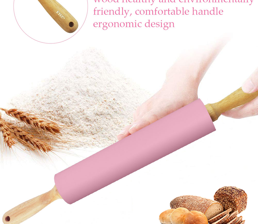 Pink Stainless Steel / Silicone Rolling Pin
