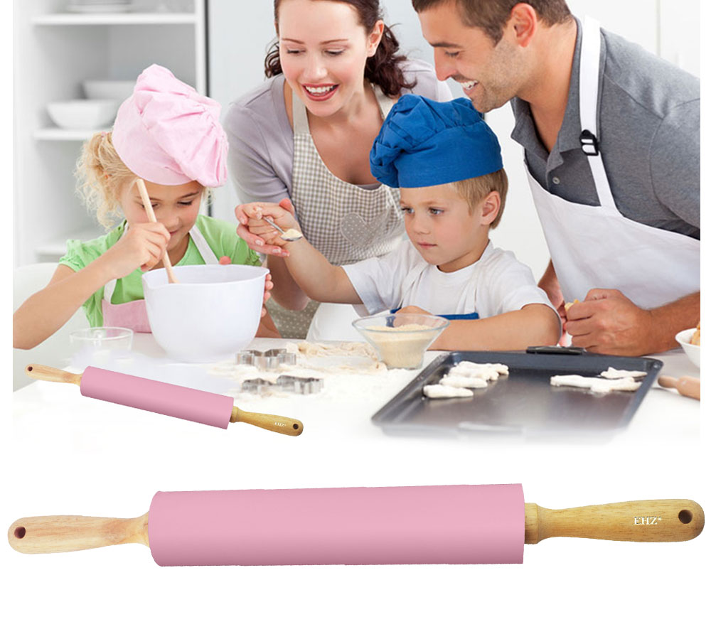 Pink Stainless Steel / Silicone Rolling Pin