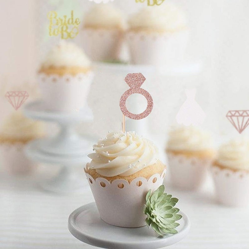 Wedding Cupcake Topper Set 12 Pcs