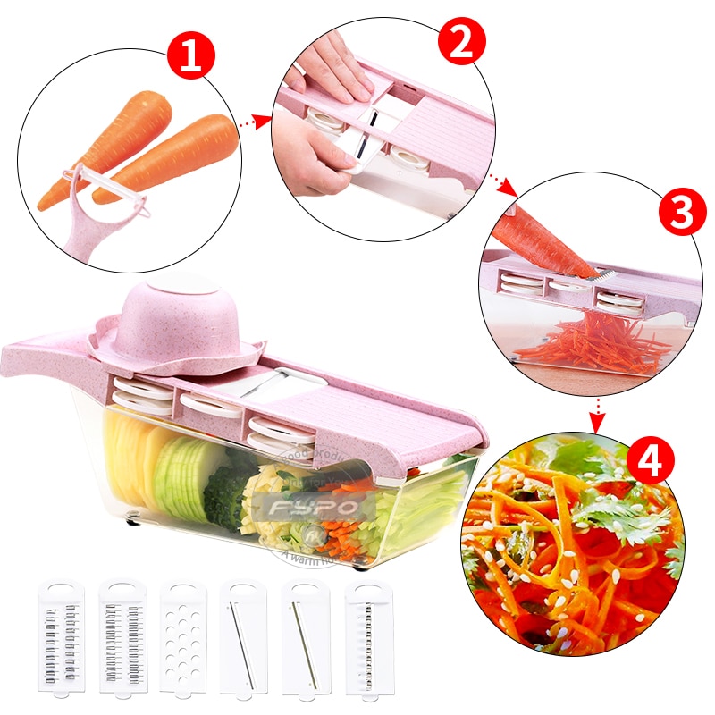 6 in 1 Kitchen Multifunction Vegetable Cutter Set