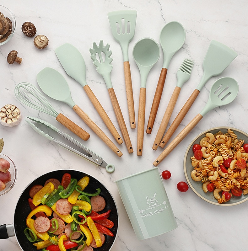 Non-Stick Silicone Kitchen Utensils Set