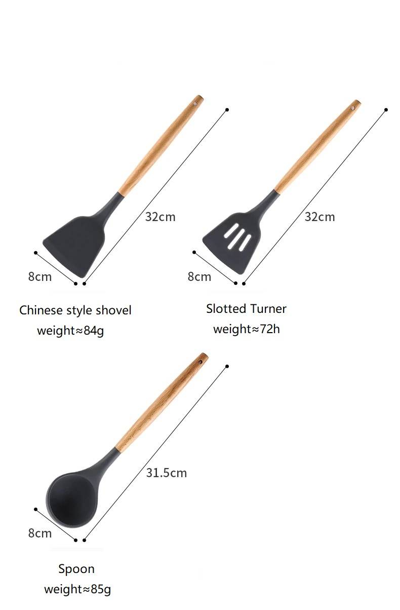 Non-Stick Silicone Kitchen Utensils Set