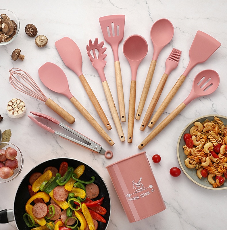 Non-Stick Silicone Kitchen Utensils Set
