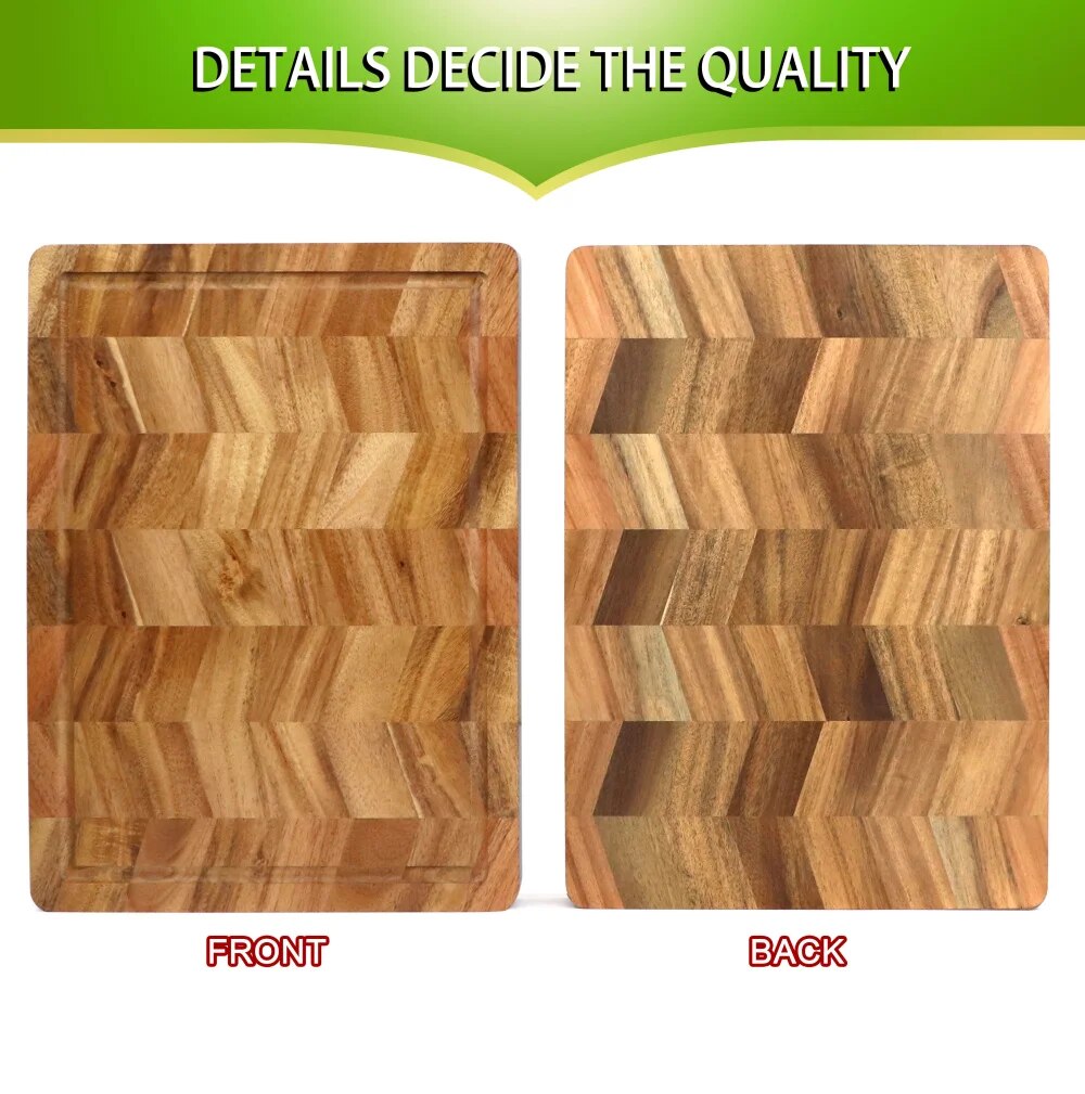 Wave Pattern Acacia Wood Cutting Board
