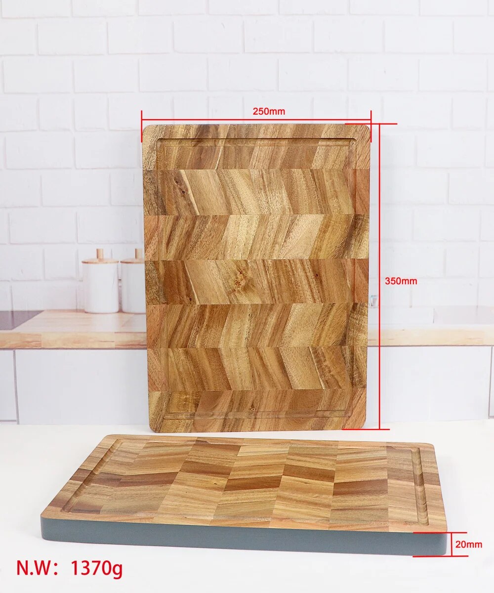 Wave Pattern Acacia Wood Cutting Board