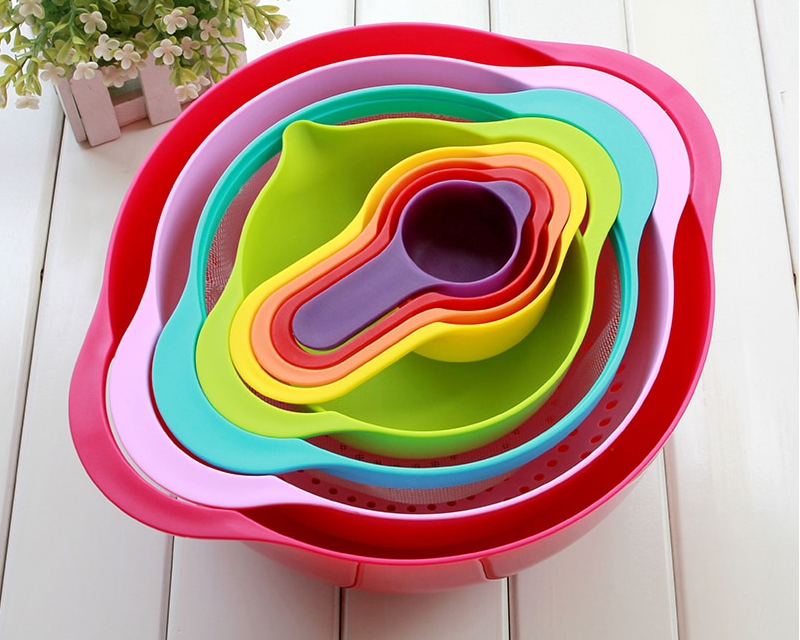 Mixing Cooking Bowls Set 10 Pcs