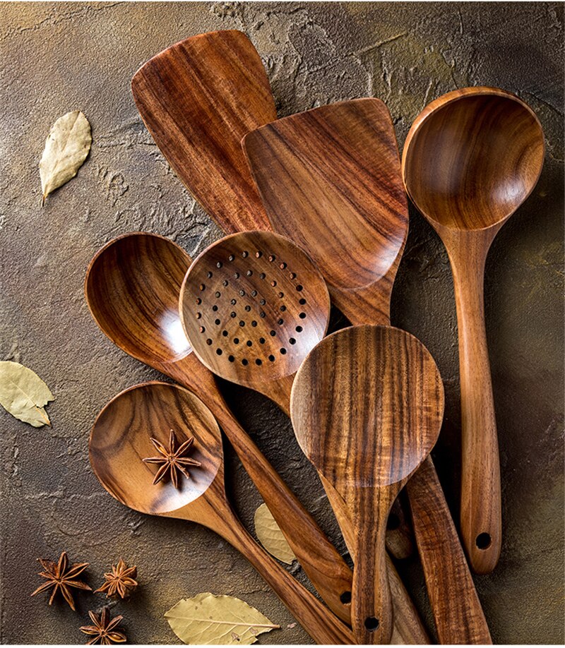 Natural Wood Cooking Utencils