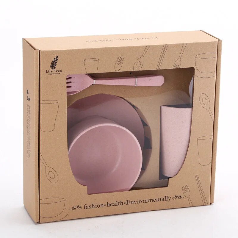 Wheat Straw Eco-Friendly Tableware 6 Pcs Set