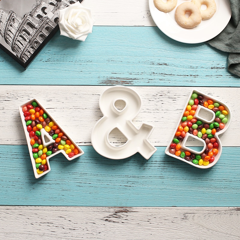 Letter Shaped Ceramic Plate