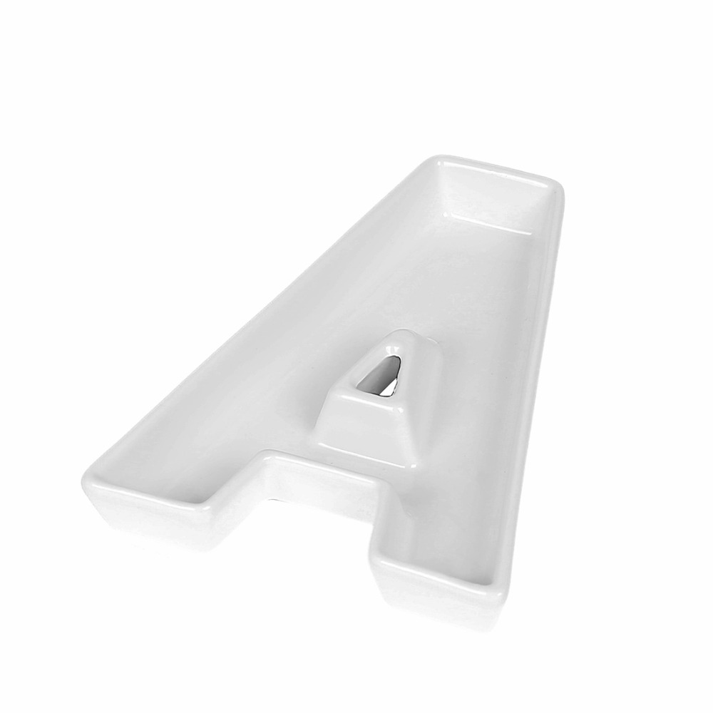 Letter Shaped Ceramic Plate