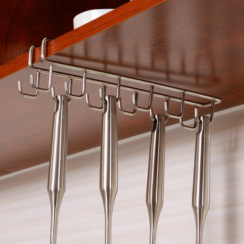 Cupboard Shelf-Mounted Hook Rack