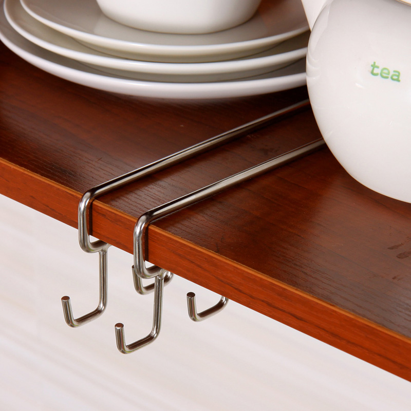 Cupboard Shelf-Mounted Hook Rack
