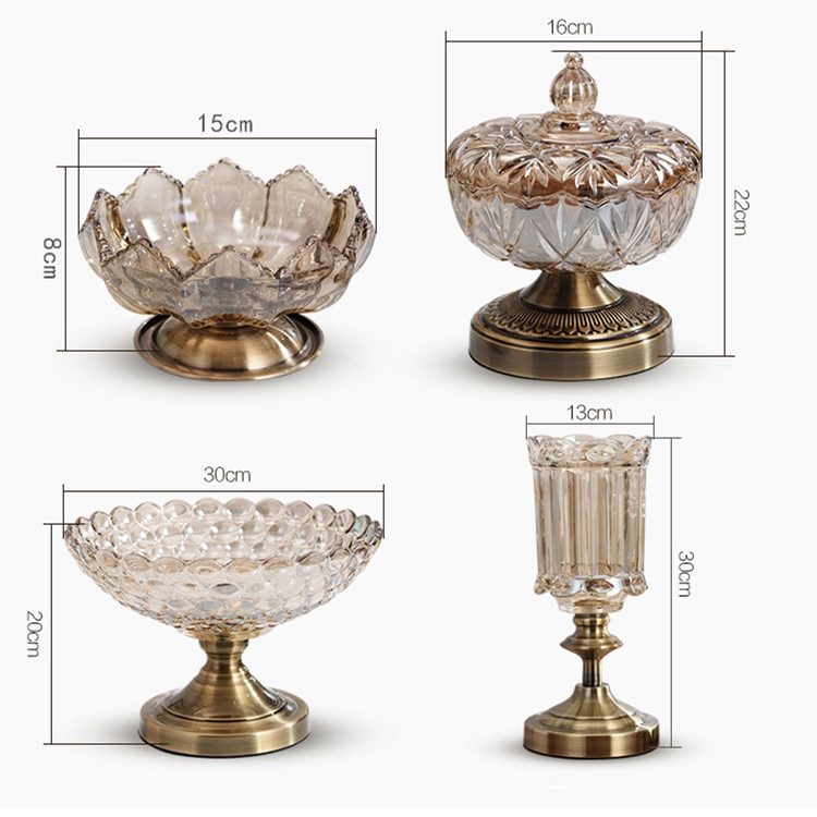 Metal Glass Vase for Food