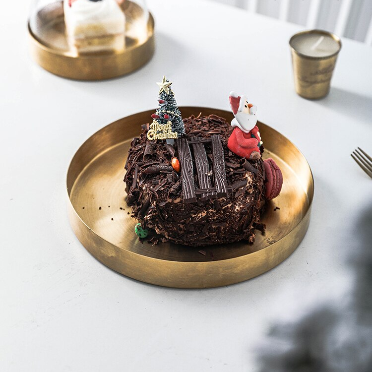 Nordic Stainless Steel Cake Plate Stand