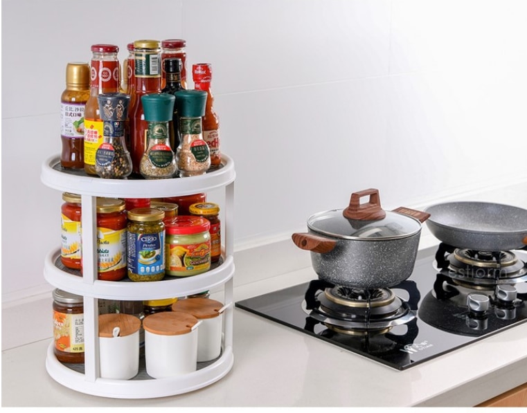 1/2/3 Layer Rotating Food Storage Tray