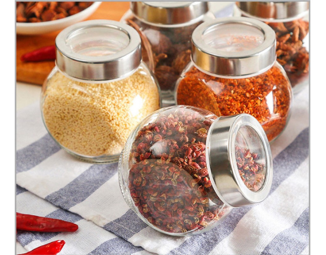 Irregular Shape Glass Spice Jar
