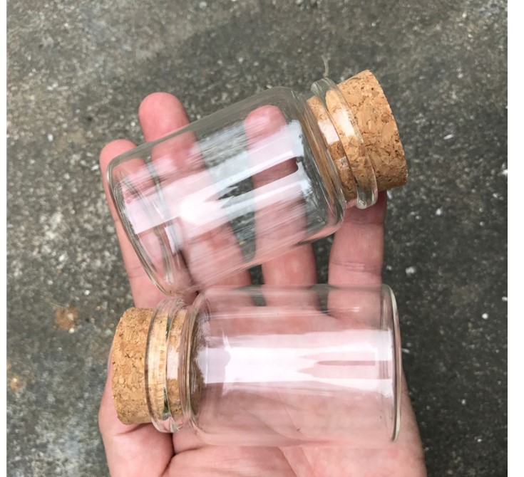 80 ml Glass Spice Jar with Cork Lid