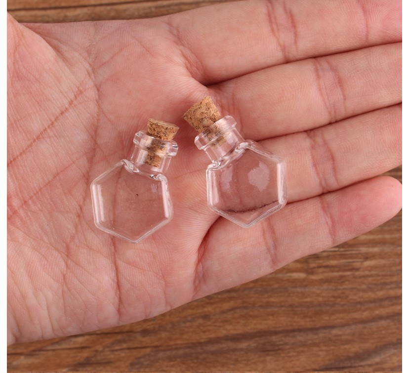 Hexagon Shaped Glass Spice Jars 50 Pcs Set