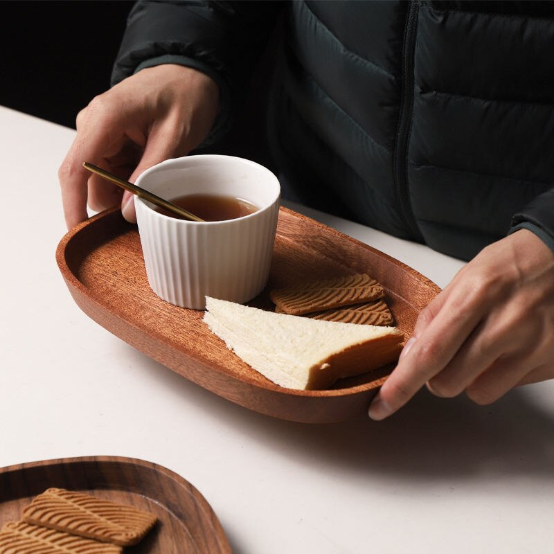 Solid Oval Wood Tray
