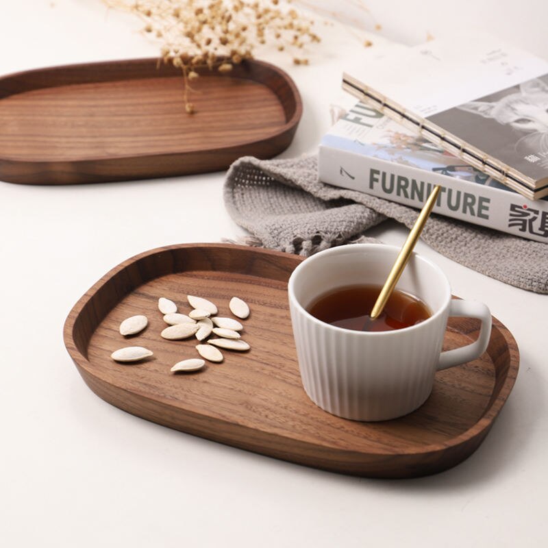 Solid Oval Wood Tray