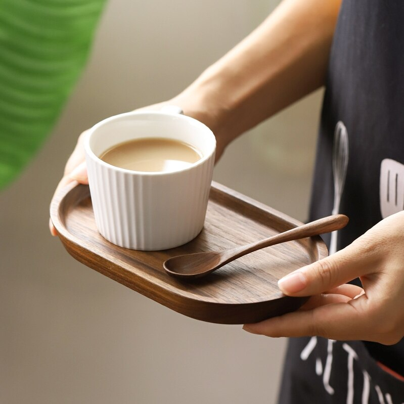 Solid Oval Wood Tray