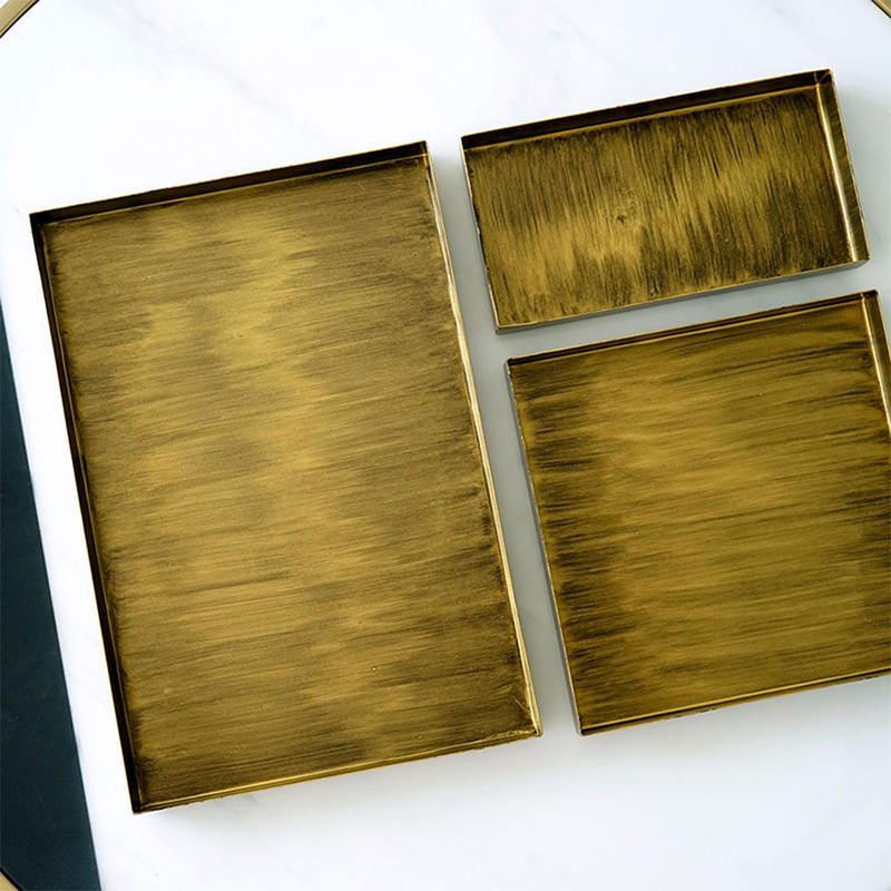 Metal Storage Tray in Retro Style