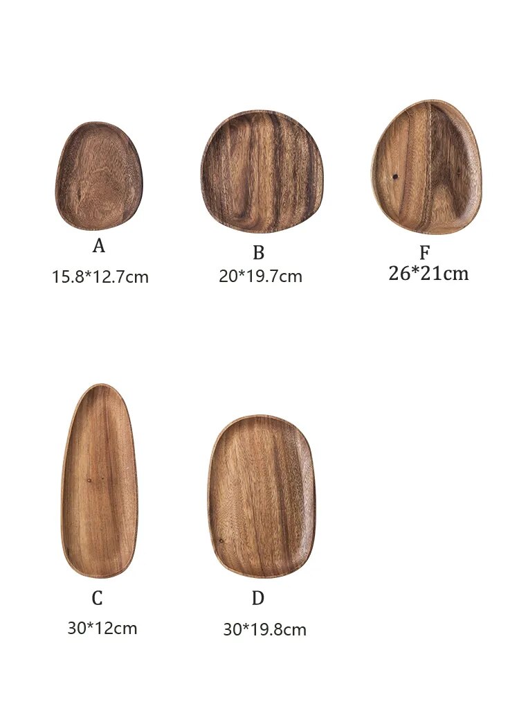 Natural Wood Irregular Tray