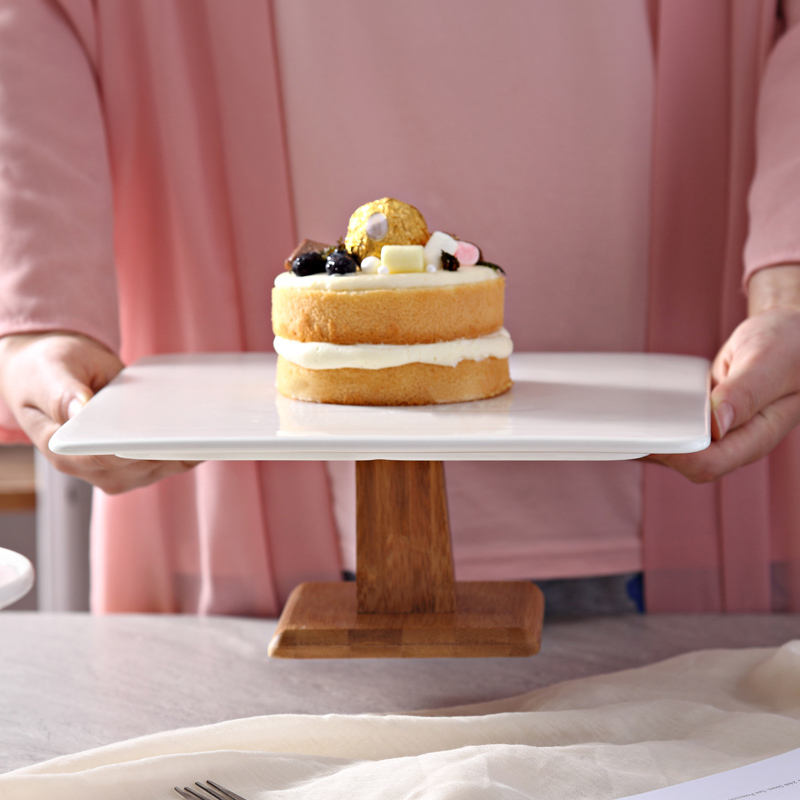 Square Ceramic Cake Stand