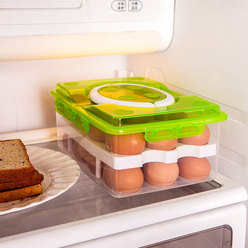 Capacious 2-Tiers Plastic Eggs Storage Box