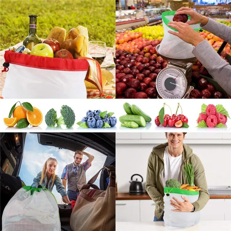 Mesh Food Storage Bag 12 Pcs Set