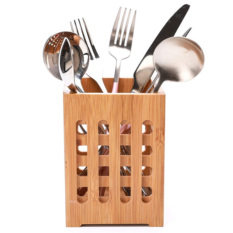 Square Shaped Bamboo Storage Tubes