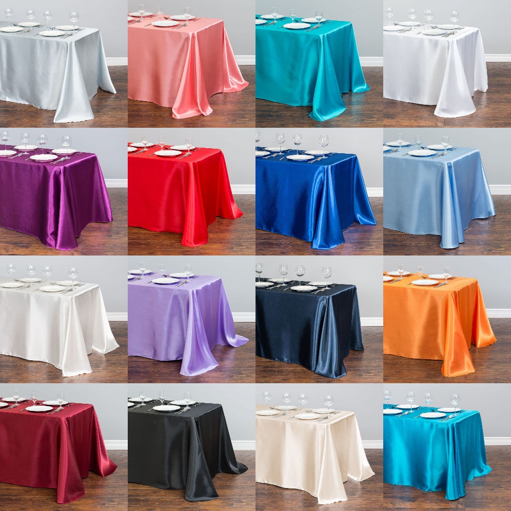 Rectangular Satin Restaurant Tablecloth