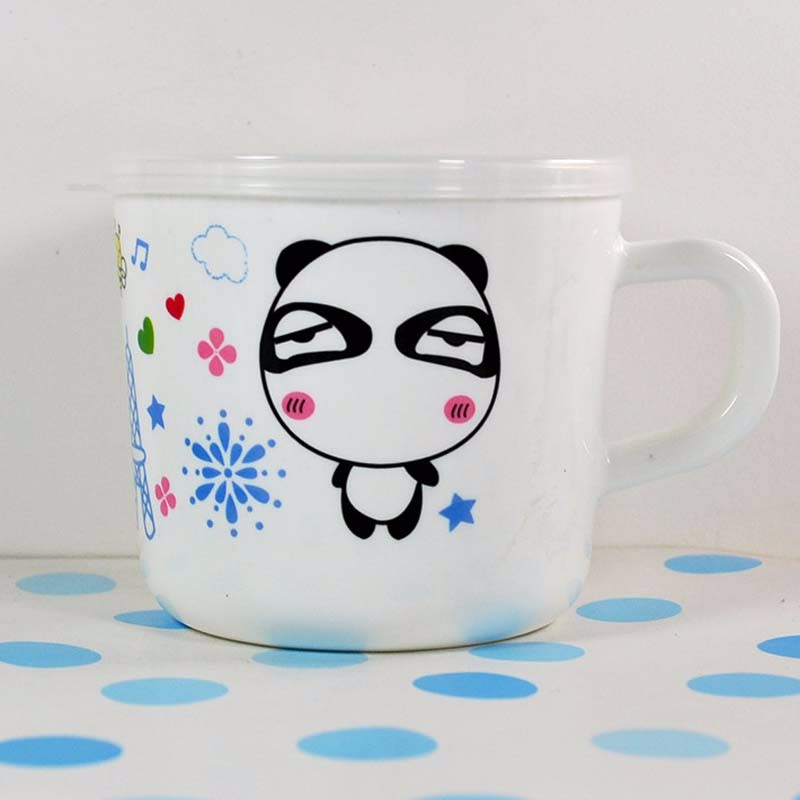 Plastic Cartoon Panda Printed Mug