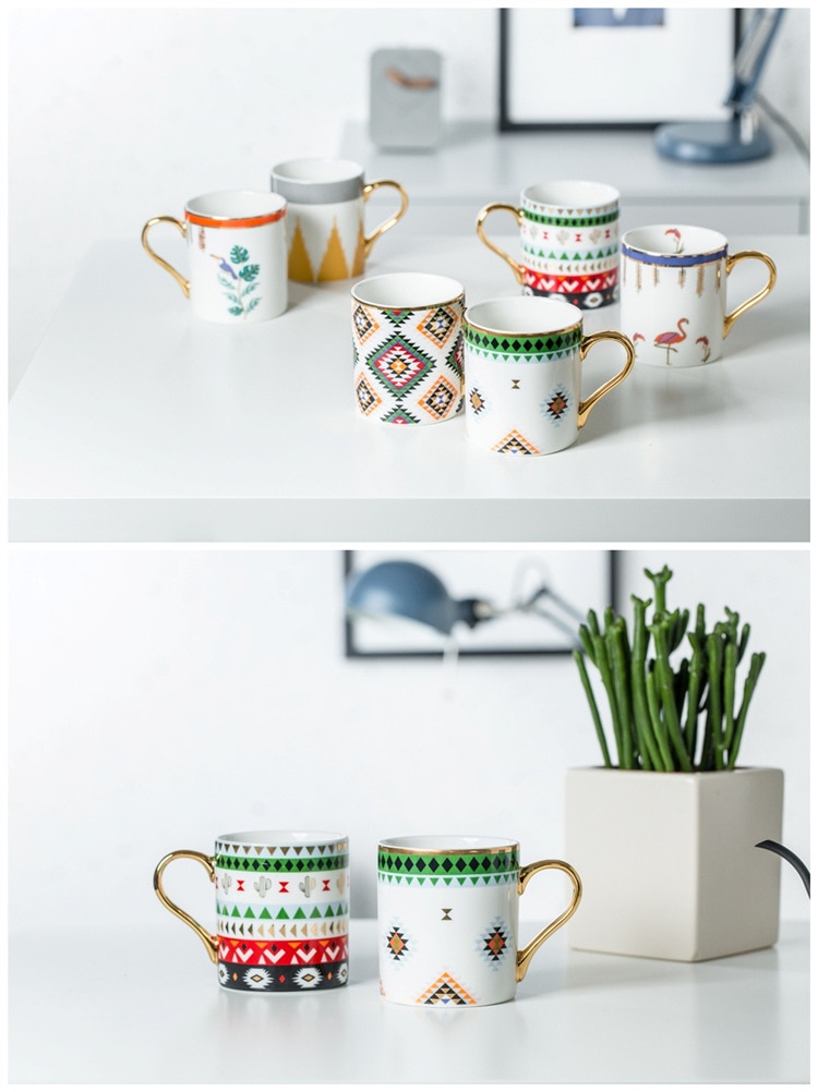 Geometric Print Coffee Mug