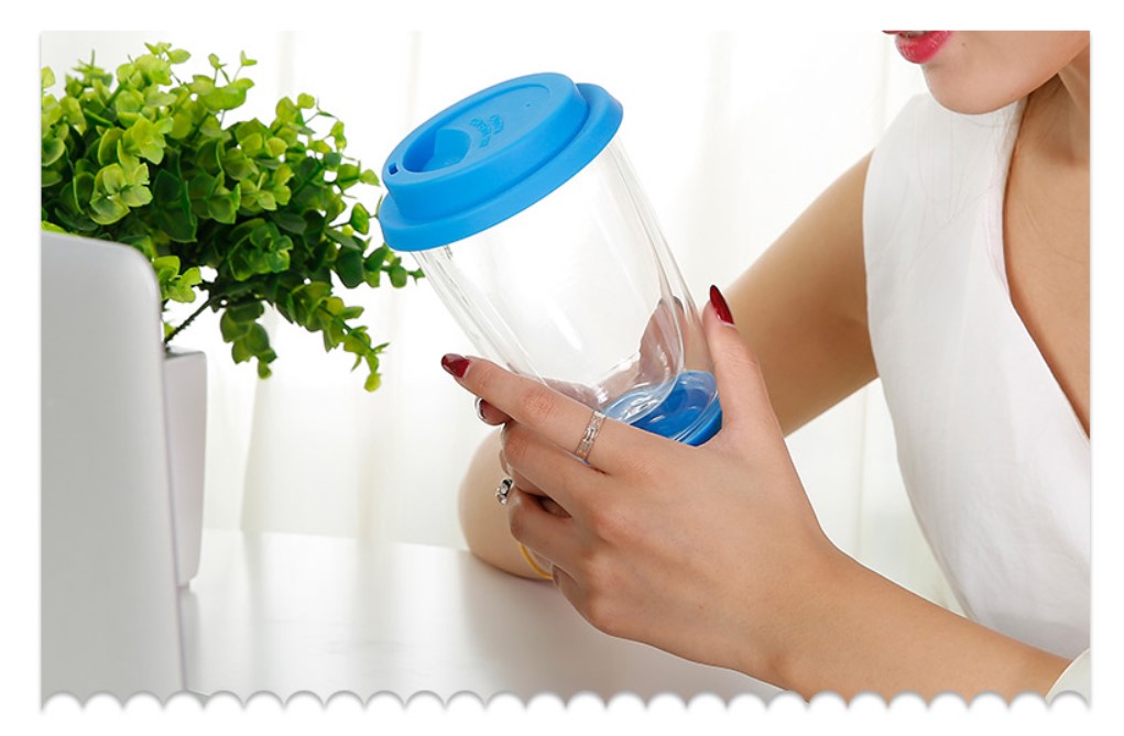 Double-layer Glass Cup with Lid