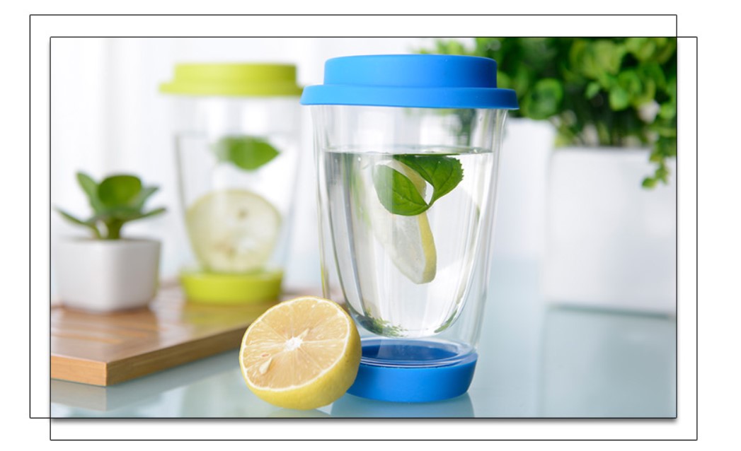 Double-layer Glass Cup with Lid