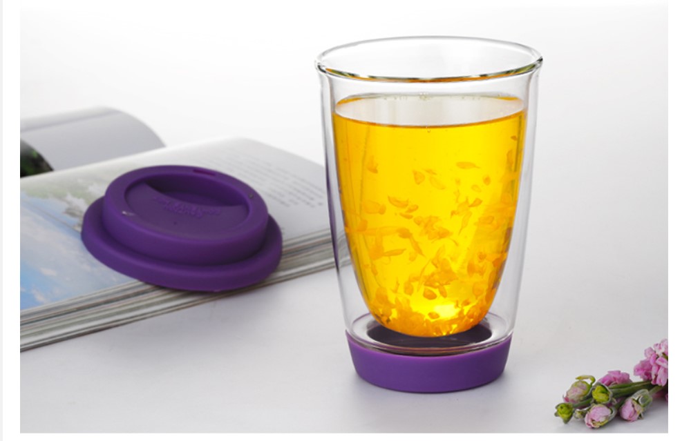 Double-layer Glass Cup with Lid