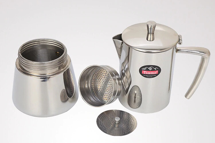 Silver Color 304 Stainless Steel Espresso Coffee Maker